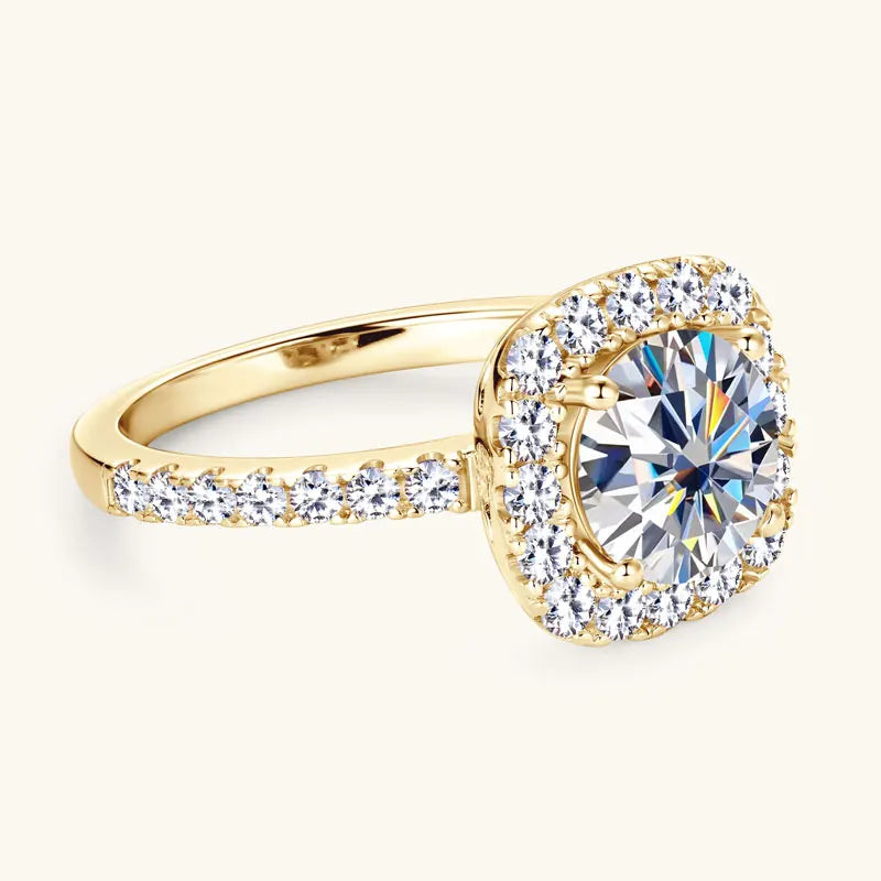 Halo Moissanite Ring