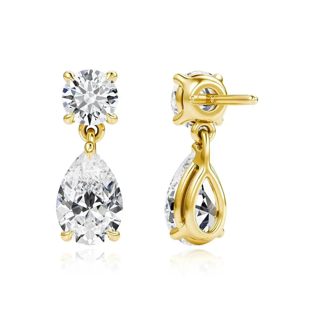 Waterdrop Moissanite Drop Earrings