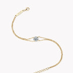 Solitaire Moissanite Chain Bracelet