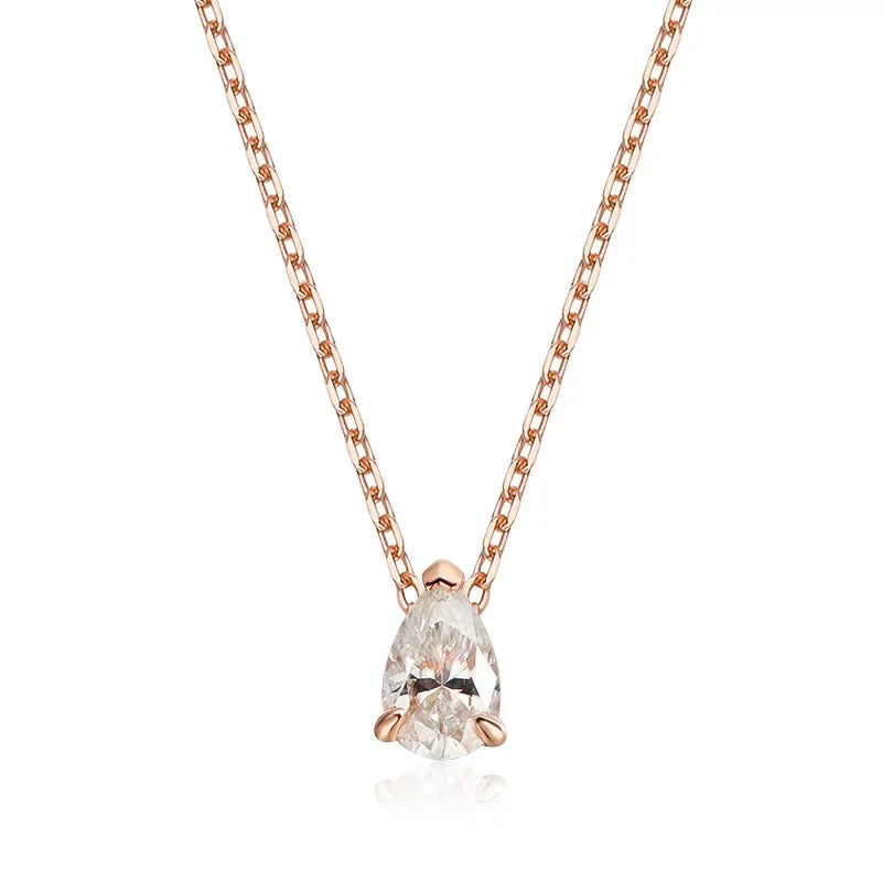 Gliss Pear Moissanite Pendant Necklace