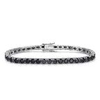 Black Moissanite Tennis Bracelet 14K Gold (All Sizes)
