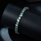 Emerald Princess Moissanite Tennis Bracelet