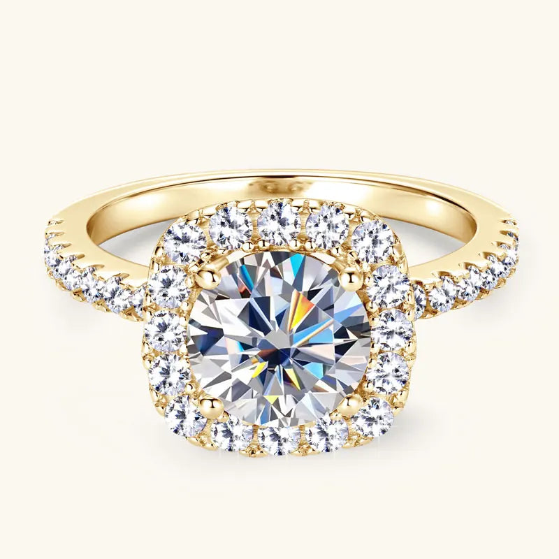 Halo Moissanite Ring