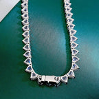 Moissanite Heart Cut Tennis Necklace