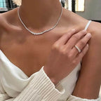 Moissanite Gradient Tennis Necklace