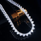 Moissanite Heart Cut Tennis Necklace