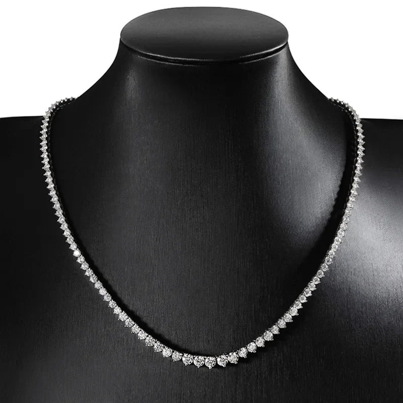 Graduated Collar Necklace – 3 Prong Setting