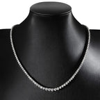 Moissanite Graduated Collar Necklace – 3 Prong Setting