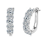 Stella Moissanite Hoop Earrings