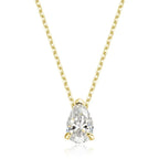 Gliss Pear Moissanite Pendant Necklace