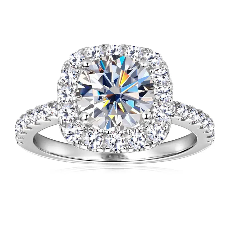 Halo Moissanite Ring