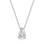 Gliss Pear Moissanite Pendant Necklace