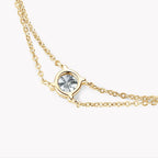 Solitaire Moissanite Chain Bracelet