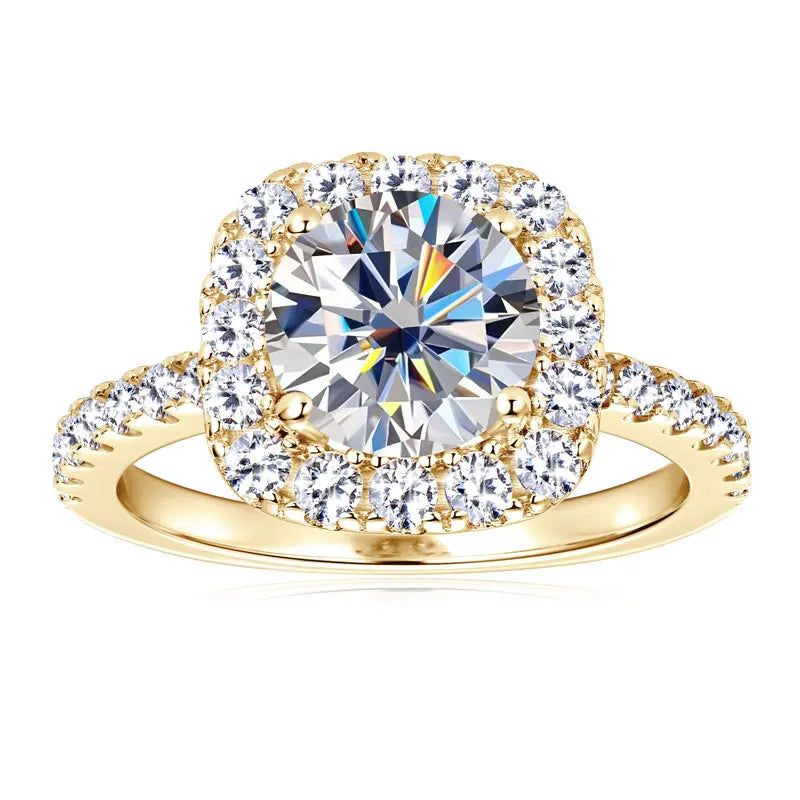 Halo Moissanite Ring