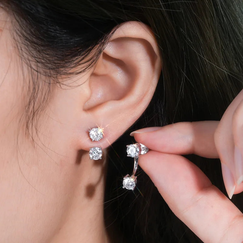 Paris Floating Moissanite Earrings