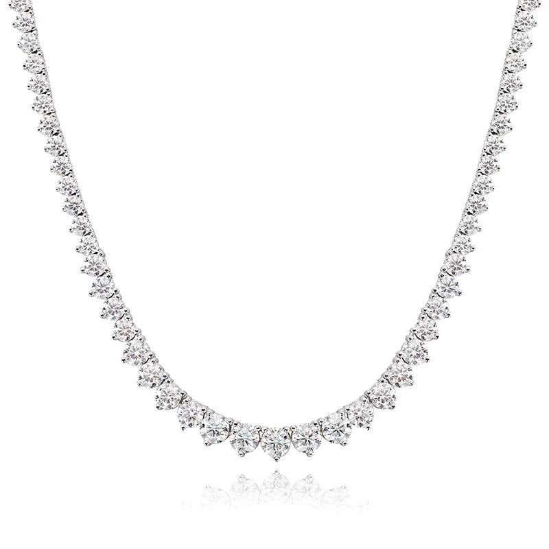 Graduated Collar Necklace – 3 Prong Setting