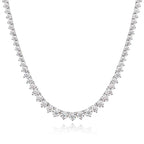 Moissanite Graduated Collar Necklace – 3 Prong Setting