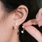 Paris Floating Moissanite Earrings