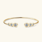 Sweet Moon Moissanite Cuff Bracelet