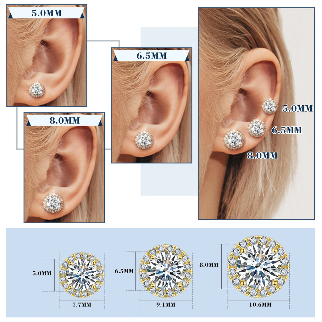 VVS Moissanite Royal Earrings (ALL SIZES)