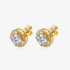 Moissanite Stud Earrings 14K Gold