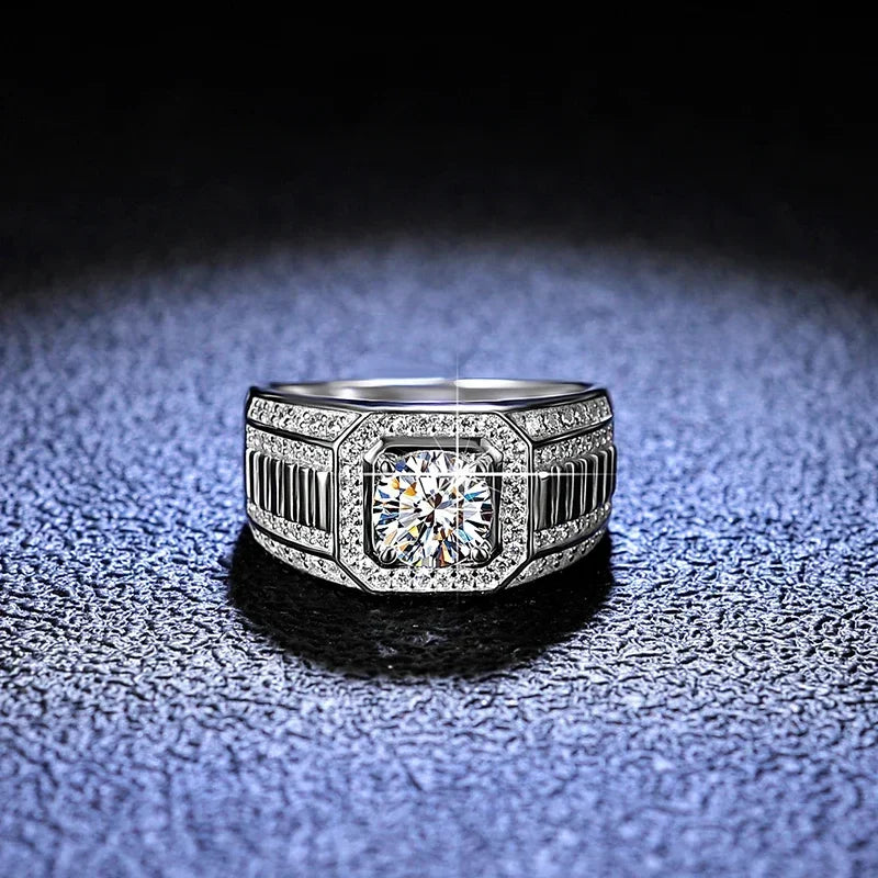 Lumiere Moissanite Men's Ring
