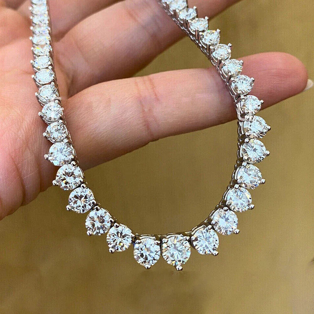 Graduated Collar Necklace – 3 Prong Setting