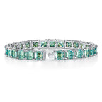 Emerald Princess Moissanite Tennis Bracelet