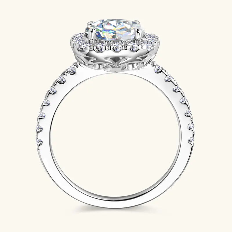 Halo Moissanite Ring