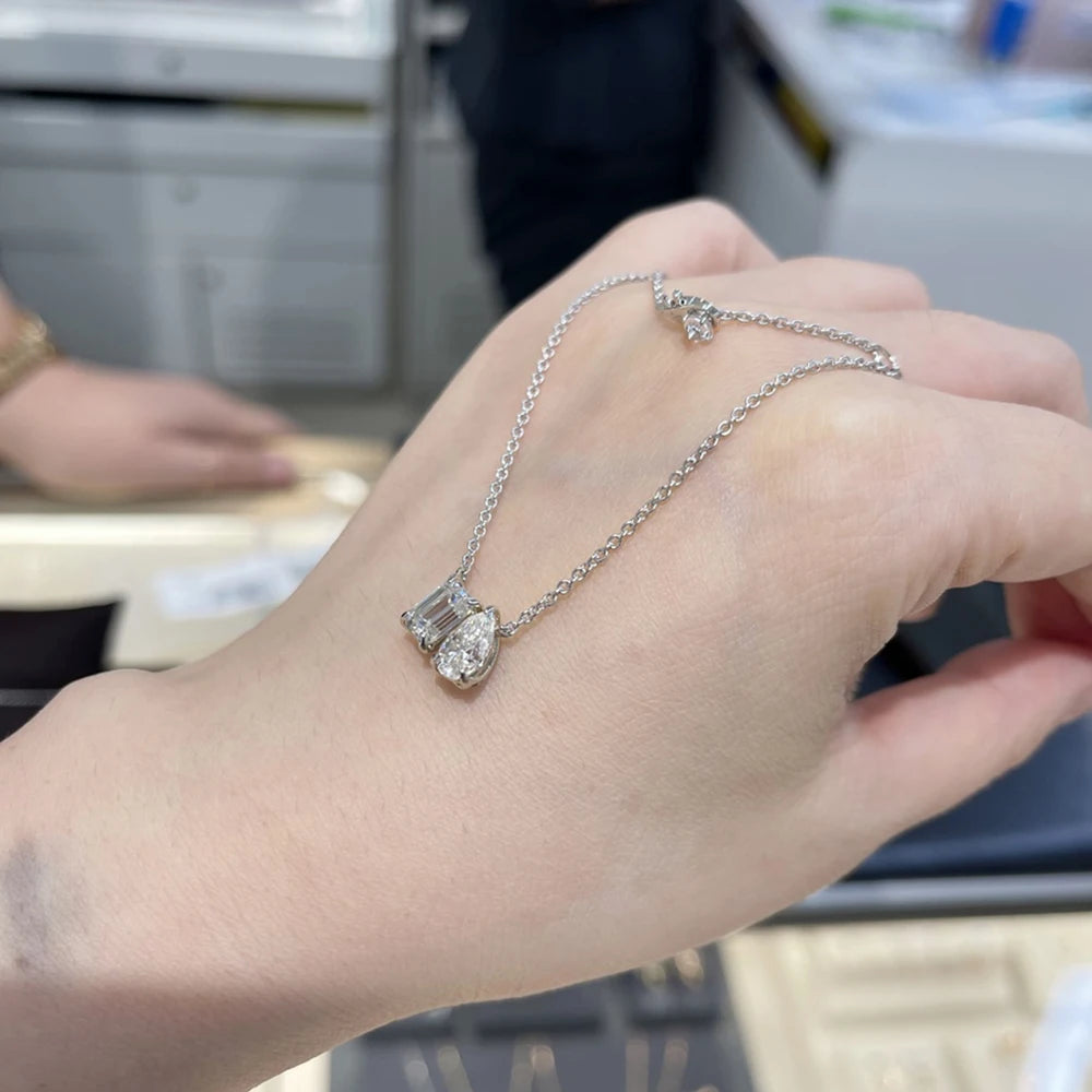 Radiant&Pear Necklace