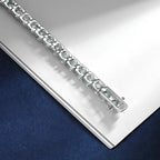 Blue Moissanite Tennis Bracelet