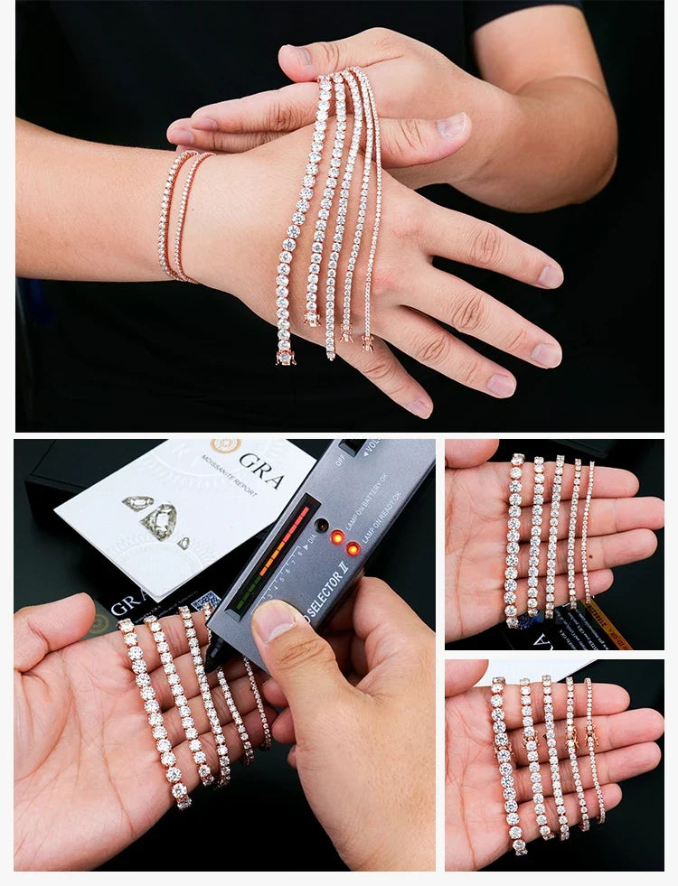 Montier tennis bracelet Rose Gold 4MM