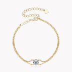Solitaire Moissanite Chain Bracelet