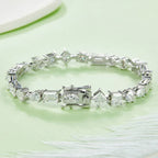 Mixed Cut Moissanite Tennis Bracelet