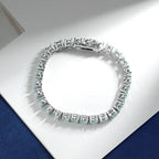 Blue Moissanite Tennis Bracelet