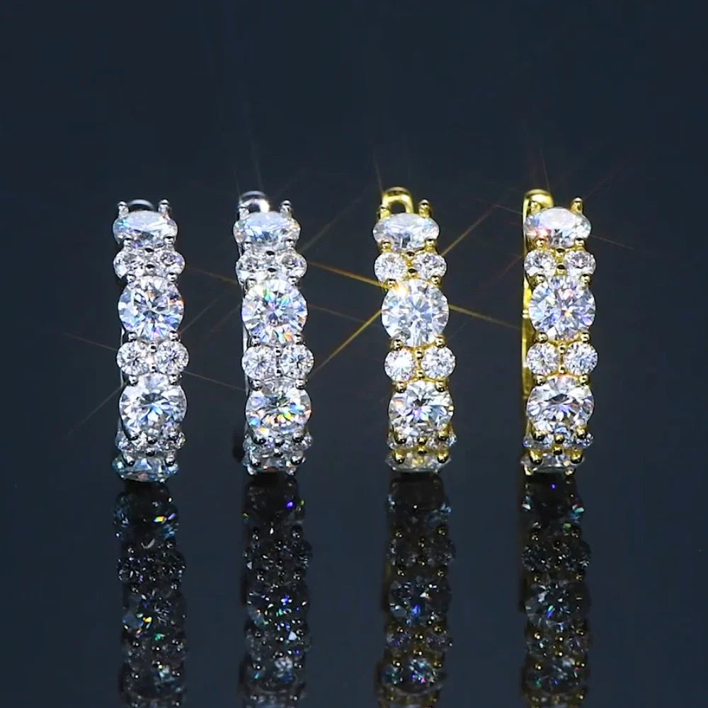 Stella Moissanite Hoop Earrings
