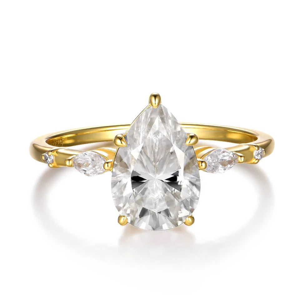 2ct Pear Ring