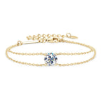 Solitaire Moissanite Chain Bracelet