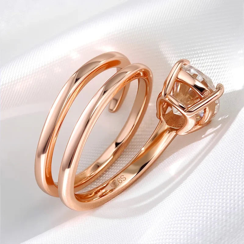 Oval Spiral Moissanite Ring
