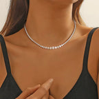 Moissanite Gradient Tennis Necklace