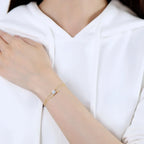 Solitaire Moissanite Chain Bracelet