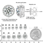 VVS Moissanite Royal Earrings (ALL SIZES)