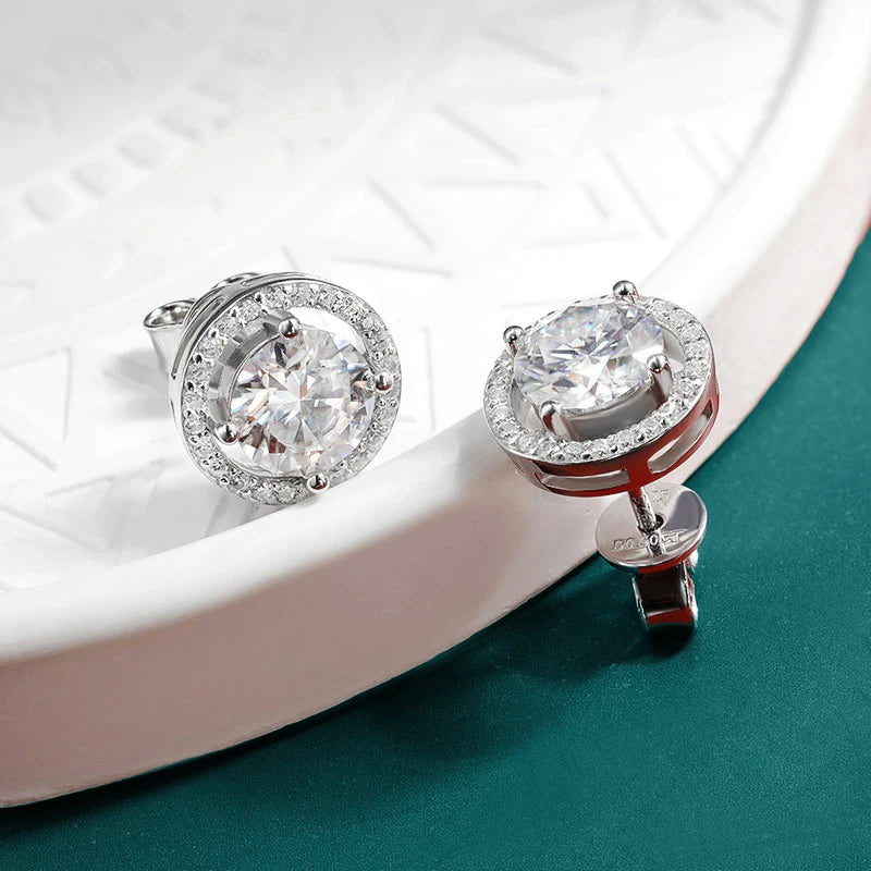 Los Angeles Stud Earrings - 14K Gold - MONTIÈR moissanite jewelry