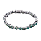 Mixed Cut Moissanite Tennis Bracelet