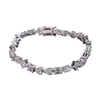 Mixed Cut Moissanite Tennis Bracelet