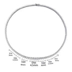 Moissanite Graduated Collar Necklace – 3 Prong Setting
