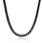 Black Moissanite Tennis Chain 14K Black Gold (ALL SIZES)