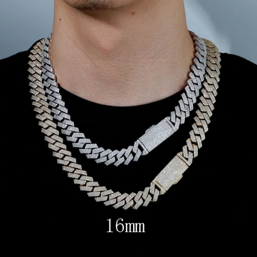 Moissanite Cuban Link Chain 14K Gold (BIG SIZES)