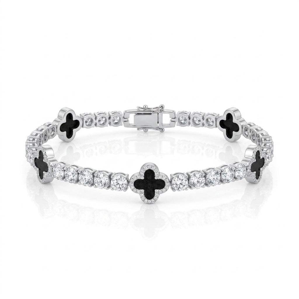 Black Clover Tennis Bracelet