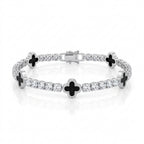 Black Clover Tennis Bracelet